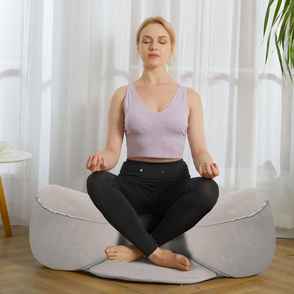 NEW IN BOX: Premium V-Shape Inflatable Meditation Zafu & Floor Seat